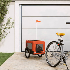 Pet Bike Trailer Orange and Black Oxford fabric, iron, ...