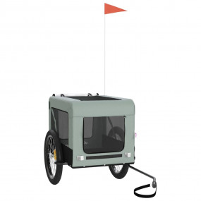 Pet Bike Trailer Grey and Black Oxford fabric, Iron, PV...