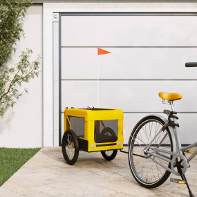 Pet Bike Trailer Yellow and Black Oxford fabric, iron, ...
