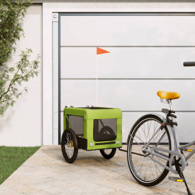 Pet Bike Trailer Green, Black Oxford fabric, Iron, PVC ...
