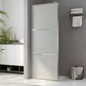 Walk-in Shower Wall with Whole Frosted ESG Glass 55.1"x...