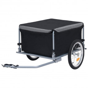 Bike Trailer Black and Gray 143.3 lb