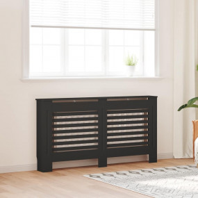 Radiator Cover Black 59.8"x7.5"x32.1" MDF