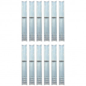 Imag:L-shaped Ground Anchors 12 pcs Galvanized Steel 2x2x19.7