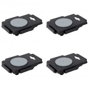 Moving Dollies with 8 Wheels 4 pcs Black Polypropylene ...