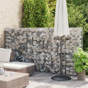 Gabion Wall with Covers Galvanized Steel 39.4"x7.87"x59...