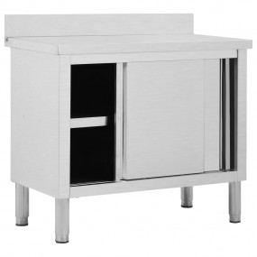 Work Table with Sliding Doors 39.4"x19.7"x(37.4"-38.2")...