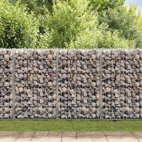 Gabion Wall with Covers Galvanized Steel 39.4"x23.6"x39...