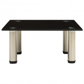 TV Stand Black 15.7"x13.8"x6.7" Tempered Glass