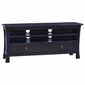 TV Stand Light Black Coffee 39.4"x11.8"x17.7" Solid Woo...