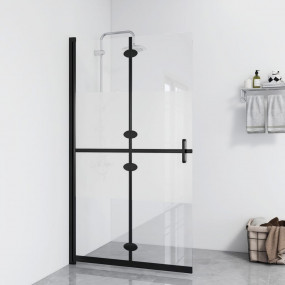 Foldable Walk-in Shower Wall Half Frosted ESG Glass 39....