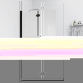 Foldable Walk-in Shower Wall Frosted ESG Glass 35.4"x74...