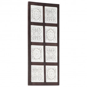 Hand-Carved Wall Panel MDF 15.7"x31.5"x0.6" Brown and W...