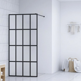 Walk-in Shower Screen Frosted Tempered Glass 55.1"x76.8...