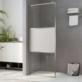 Walk-in Shower Wall with Half Frosted ESG Glass 39.4"x7...