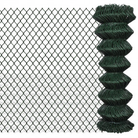 Chain Link Fence Steel 4.1'x49.2' Green