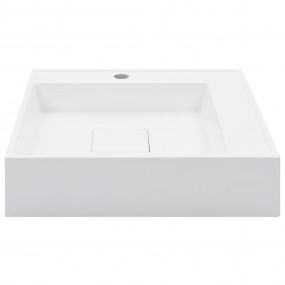 Wash Basin 19.7"x19.7"x4.8" Mineral Cast/Marble Cast Wh...