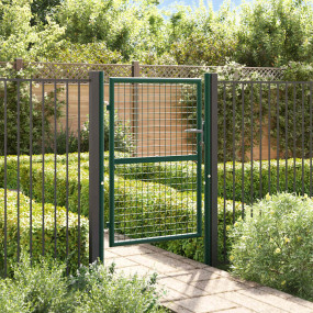 Fence Gate Steel 39.4"x49.2" Green