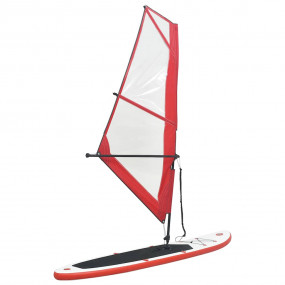 Inflatable Stand Up Paddleboard with Sail Set Red and W...