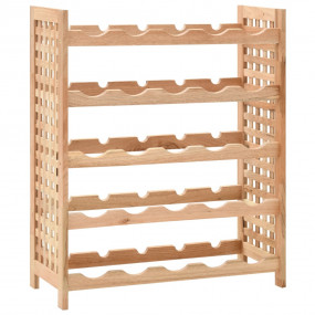 Wine Rack for 25 Bottles Solid Walnut Wood 24.8"x9.8"x2...