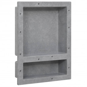 Shower Niche with 2 Compartments Matt Gray 16.1"x20.1"x...