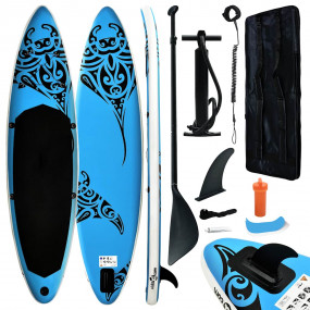 Inflatable Stand Up Paddleboard Set 144.1"x29.9"x5.9" B...