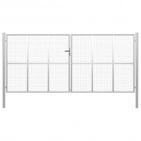 Garden Gate Galvanized Steel 163.4"x88.6" Silver