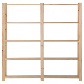 5-Tier Storage Rack 66.9"x11.2"x66.9" Solid Wood Pine