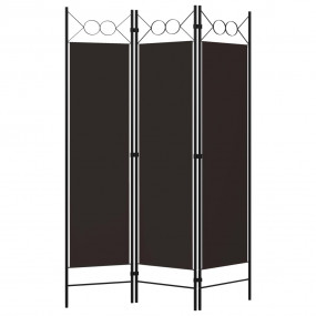 3-Panel Room Divider Brown 47.2"x70.9"
