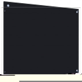 Kitchen Backsplash Black 27.6"x23.6" Tempered Glass