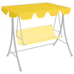 Replacement Canopy for Garden Swing Yellow 59.1"/51.2"x...
