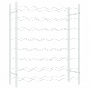 Wine Rack for 48 Bottles White Metal
