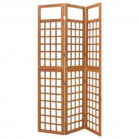 3-Panel Room Divider/Trellis Solid Fir Wood 47.6"x71.1"