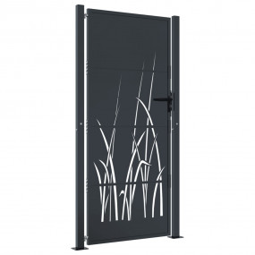 Garden Gate Anthracite 41.3"x70.9" Steel Grass Design