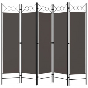 5-Panel Room Divider Anthracite 78.7"x70.9"