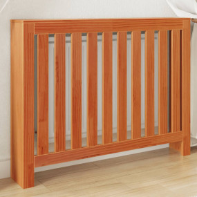 Radiator Cover Wax Brown 42.7"x7.5"x33.1" Solid Wood Pi...