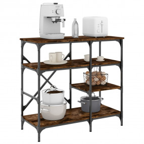 Baker's Rack Smoked Oak 35.4"x15.7"x33.1" Engineered Wo...