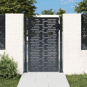 Garden Gate Anthracite 41.3"x61" Steel Square Design