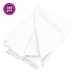 Tarpaulin 0.6 oz/ft 6.6'x9.8' White HDPE