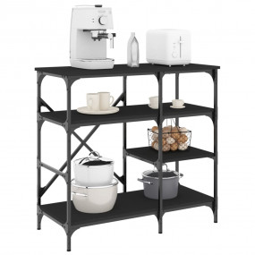 Baker's Rack Black 35.4"x15.7"x33.1" Engineered Wood an...