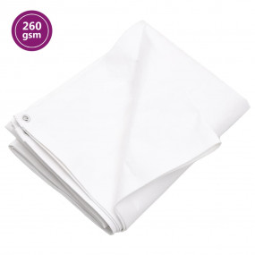 Tarpaulin 0.9 oz/ft 9.8'x9.8' White HDPE