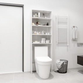 Washing Machine Cabinet High Gloss White 25.2"x9.4"x74....