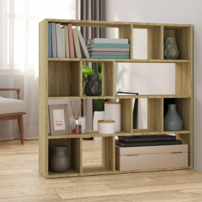 Book Cabinet/Room Divider Sonoma Oak 41.3"x9.4"x40.2"