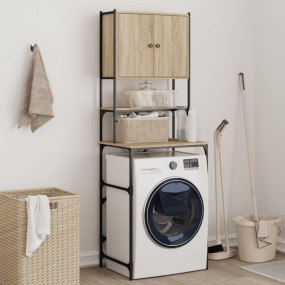 Washing Machine Cabinet Sonoma Oak 26.8"x19.1"x76.4"