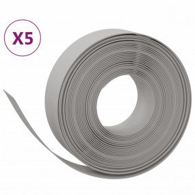 Garden Edgings 5 pcs Gray 32.8' 5.9" Polyethylene