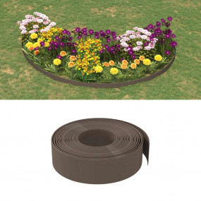 Garden Edgings 2 pcs Brown 32.8' 5.9" Polyethylene