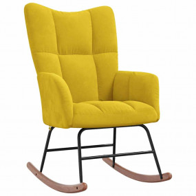 Rocking Chair Mustard Yellow Velvet