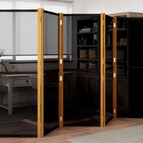 6-Panel Room Divider Black 165.4"x70.9"