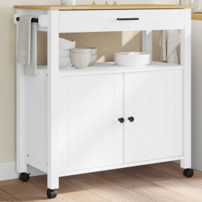 Kitchen Trolley MONZA 33.1"x15.7"x35.4" Solid Wood Pine