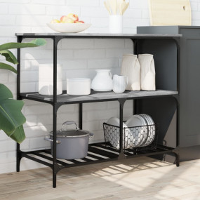 Kitchen Trolley Gray Sonoma 39.4"x19.7"x37.4" Engineere...
